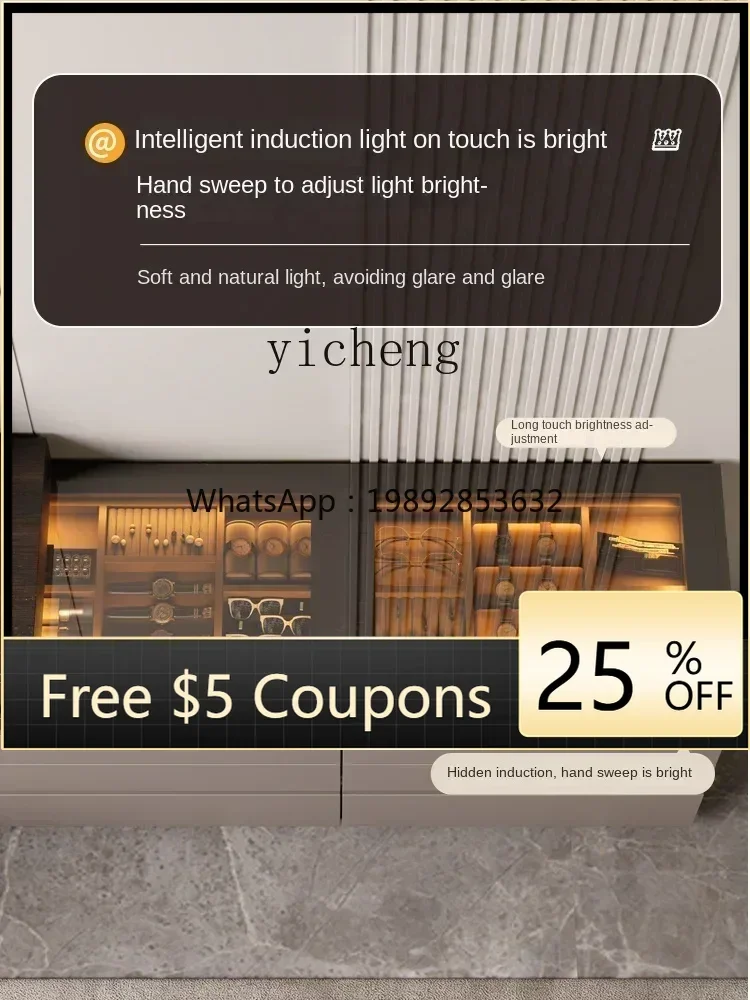 

AB Italian minimalist chest cabinet light luxury high-end bedroom bedside storage jewelry cabinet