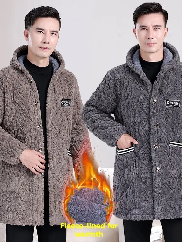 

Thiened Fce Теплая хлопковая куртка мужская зимняя рабочая одежда пальто длинное све с капюшоном средней длины Faion Urban Sle на одной пуговице