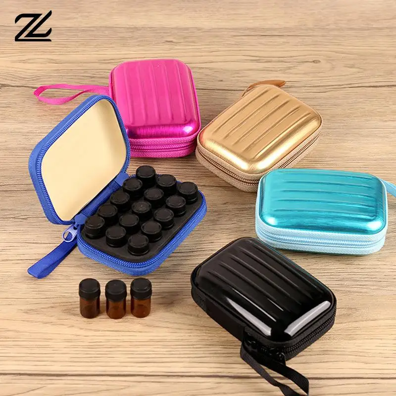 15 Bottles Essential Oil Case Protects For 1ml 2ml Rollers Essential Oils Bag Travel Carrying Storage Bag Organizer