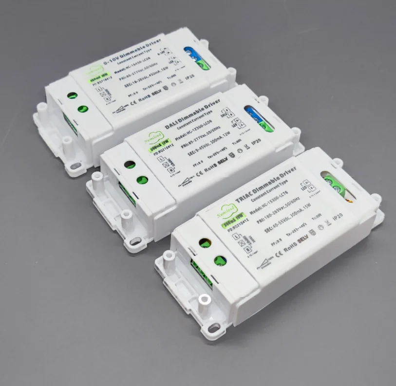 C.C DC90-277V,3W-72W DALI, TRIAC,0/1-10V Mini LED Dimming Power Supply Dimmable Driver Transformer Indoor IP20 PF0.9