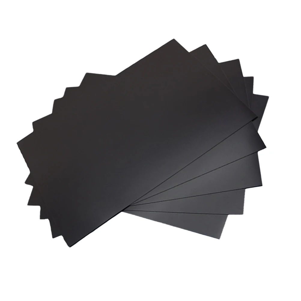 

5 Pcs Rubber Sheet Adhesive Backing Craft Tape DIY Materials Glue Black One Side Suitable Temperature