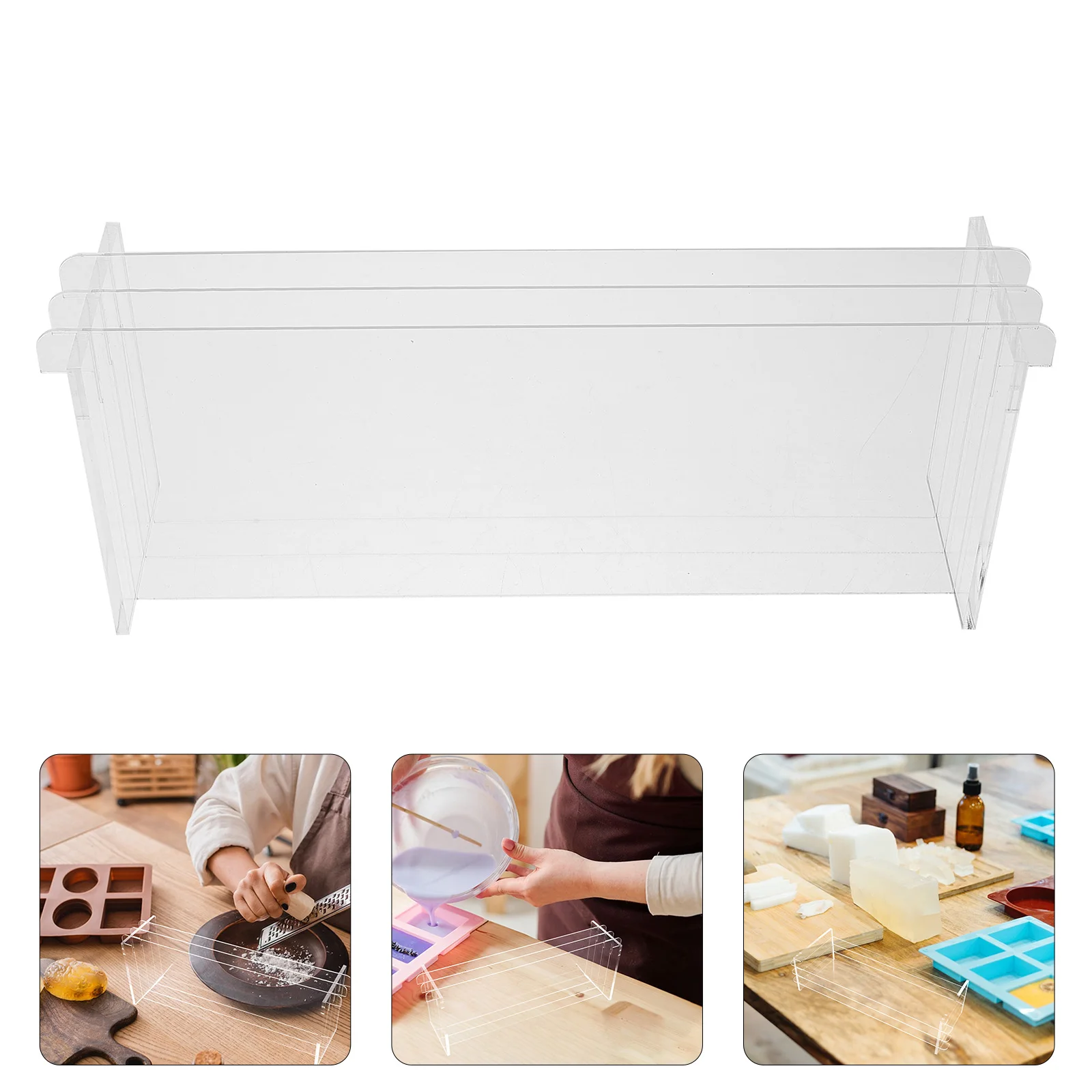 

Silicone Mold Acrylic Divider for Handmade Soap Craft Multi Use Inner Part Layering Tool Desktop Board Soap Making Mold Dividing