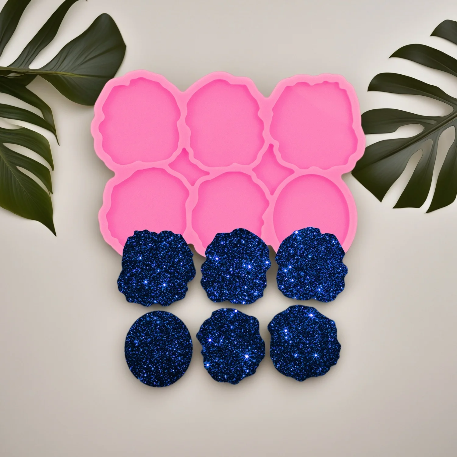 

1 шт., геометрические шестигранные/круглые/квадратные/угольные/сердца, силиконовые формы для литья эпоксидной смолы для DIY ручки телефона или катушки для бейджа