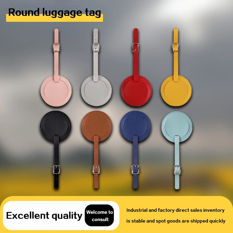 

Stylish Round Luggage Tag for Air Travel - Easy Identification & Chic Aesthetic