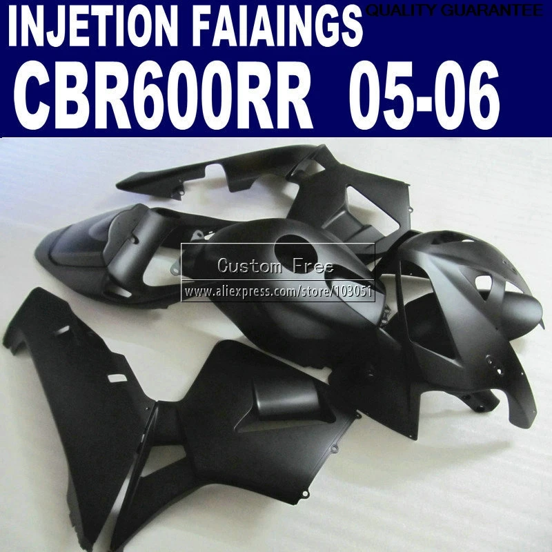 

Injection Molding Body Fairings Set For Honda Matte Black 600RR Fairing 600RR 2005 2006 CBR600RR 05 06 Motorcycle Bodykit