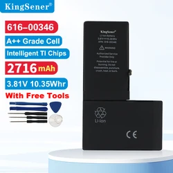 KingSener 616-00346 Replacement Battery For iPhone X A1865 A1901 A1902 3.81V 10.35WH/2716mAh Free Tools