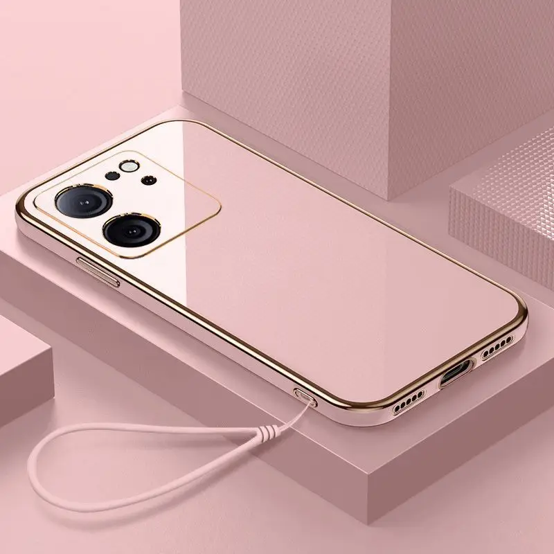 For Xiaomi 13T Pro Case Xiaomi 13T Cover MI 13T pro Phone case mi13t xiao mi 13t pro Luxury Square Plating Shockproof Back Cover