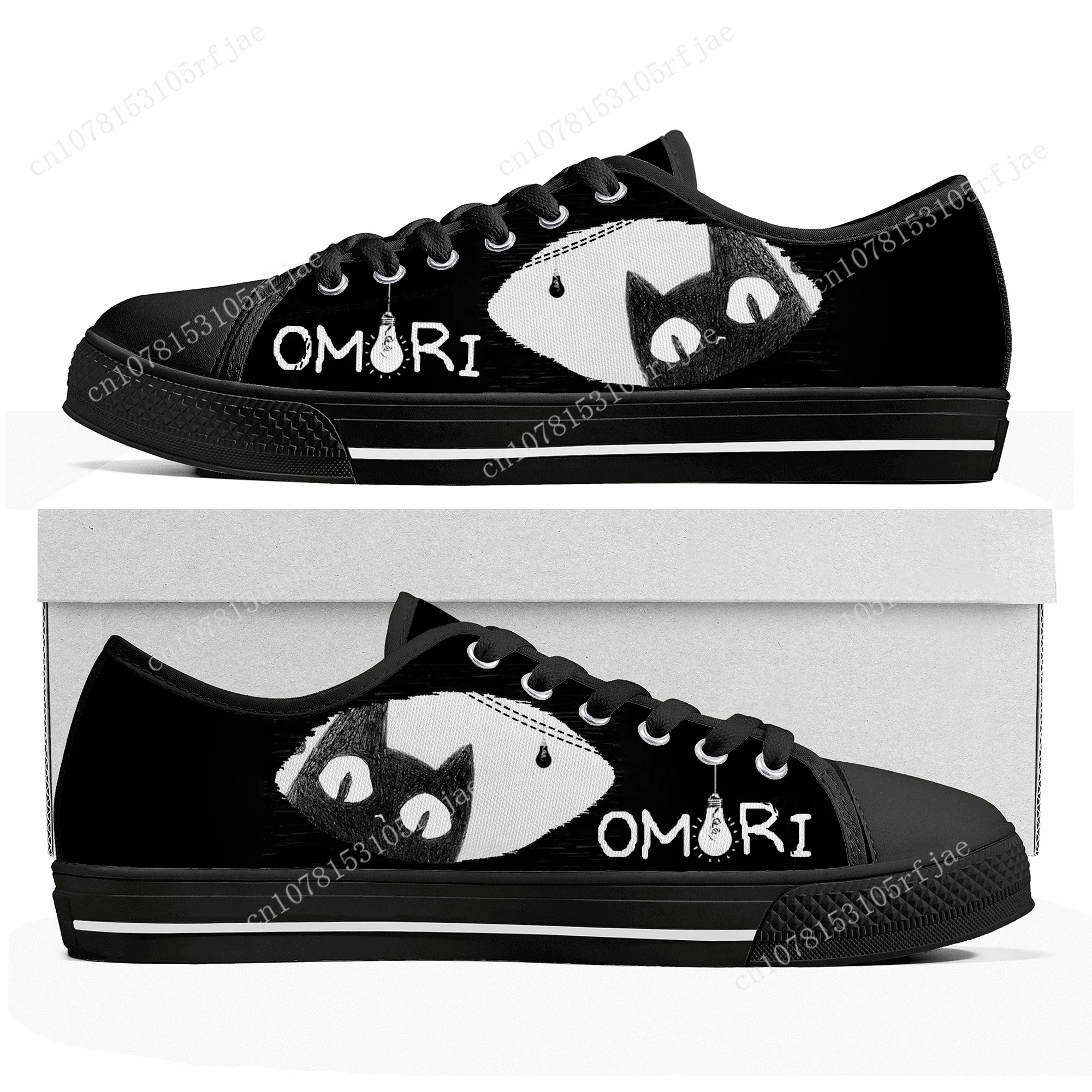 Omori Custom Low Top Sneakers Cartoon Game Womens Mens Teenager Fashion Shoes Casual Tailor Made Canvas Sneaker