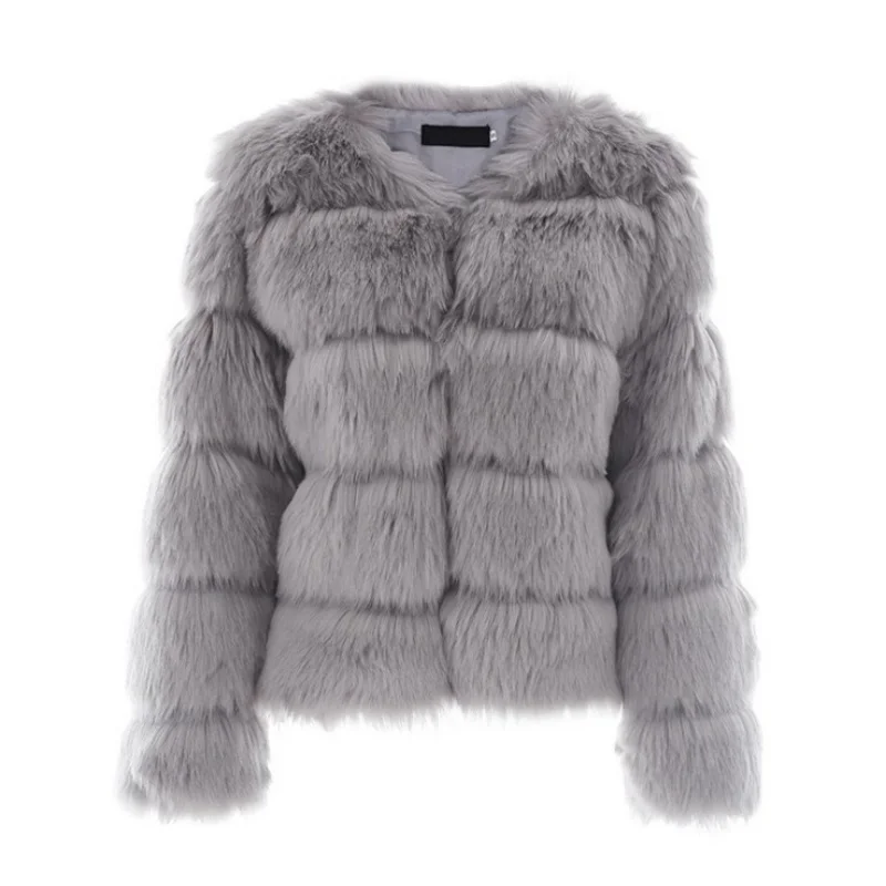 

Women's Autumn Winter Imitation Fox Fur Faux Fur Coat Long Sleeved Fluffy Fashionable Women's Short Jacket Elegant Clothing