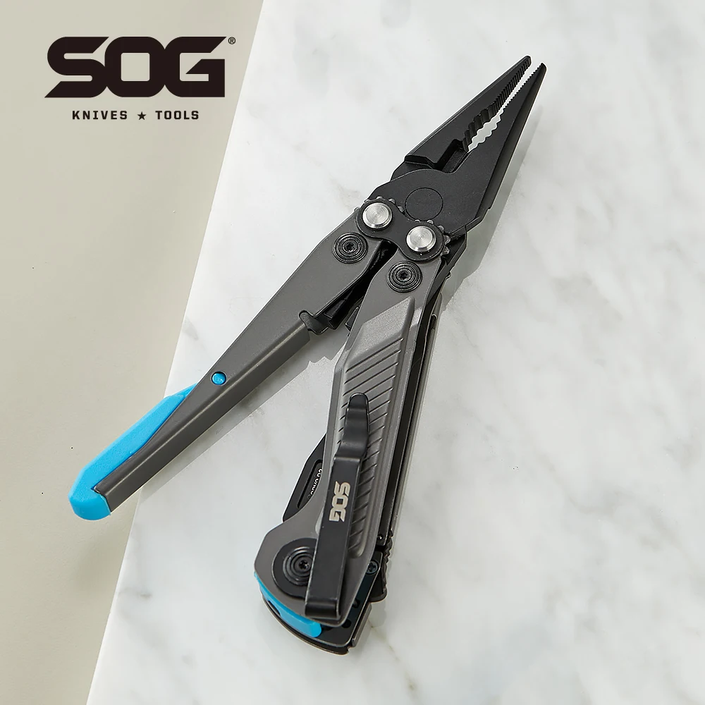 SOG 7-in-1 Multifunktionswerkzeug Flash MT Taschenzange für Camping, Überleben, Outdoor, EDC-Handwerkzeuge mit Drahtschneider & klappbaren D2-Stahlklingen
