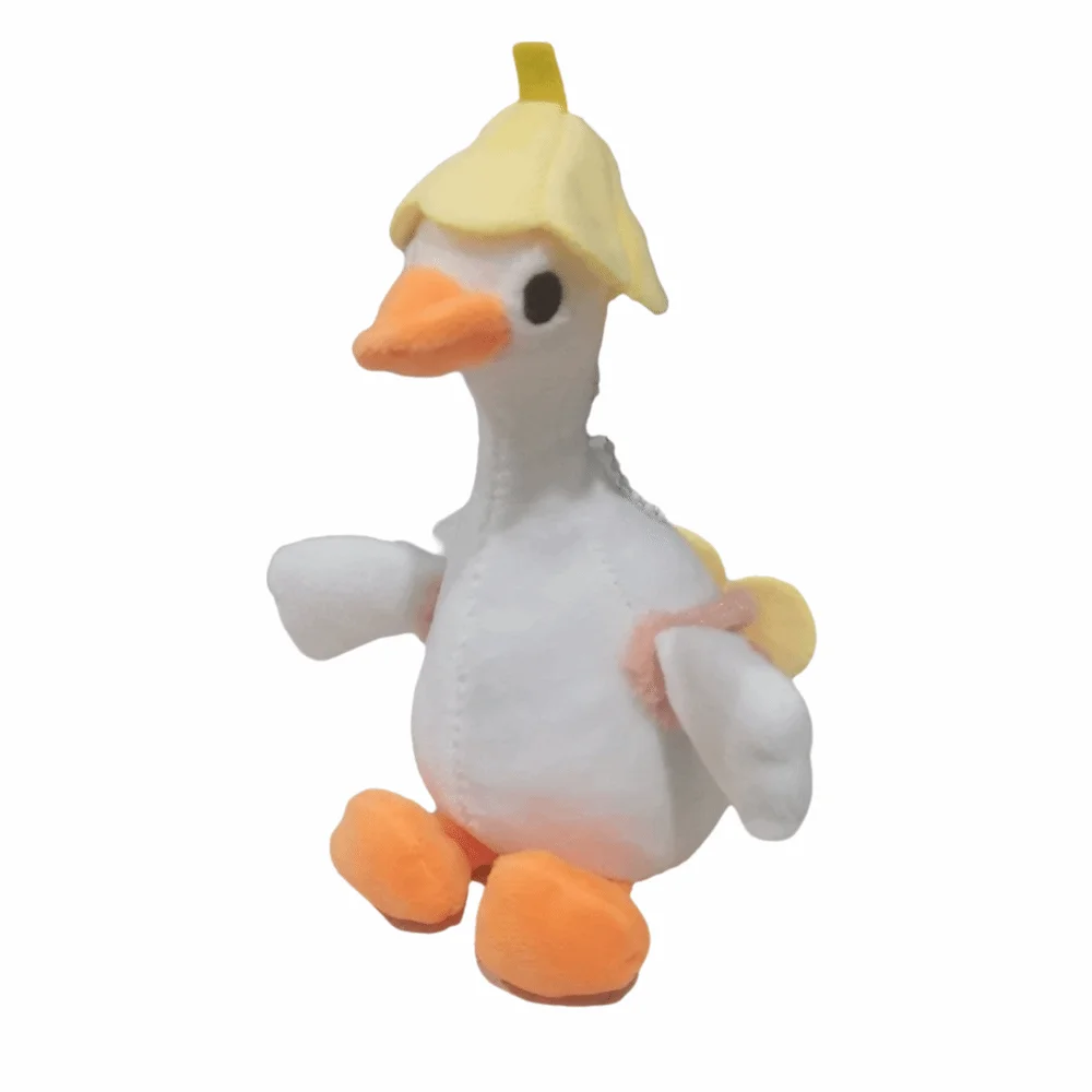 

Personality Flower Big White Goose Key Chain Korean Style Animal Pendant Cartoon Backpack Charms Cartoon Women