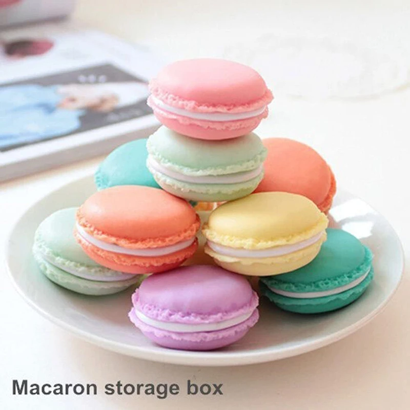 1Pcs Portable Containers Boxes kawaii Plastic Containers Cute Storage Box Sticker Storage For Cover Small Items Jewelry Storage