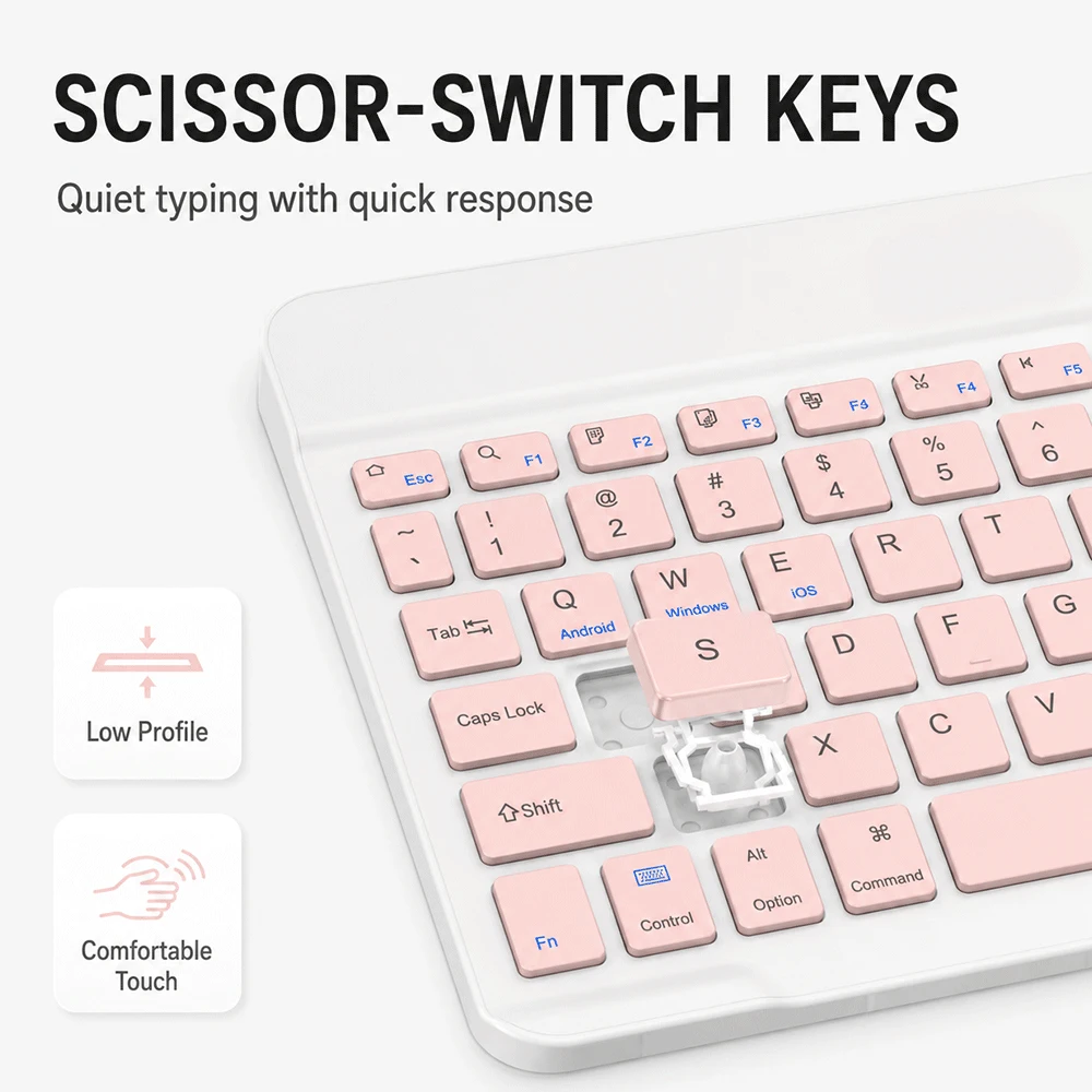 Mini Wireless Keyboard Bluetooth Keyboard Mouse for iPad iPhone Tablet Phone Android Windows Ultra Slim Multi Device Accessories