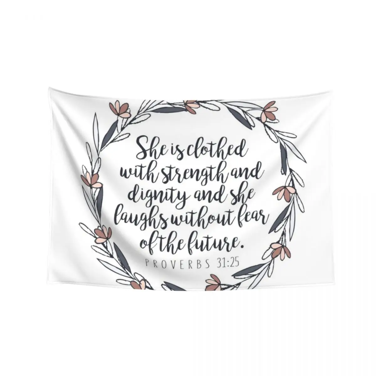 

Bible Verse - Proverbs 31:25 Tapestry Korean Room Decor Decoration For Bedroom Room Ornaments Mushroom Tapestry