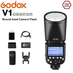 Godox V1 Flash TTL 1/8000s HSS Round Head Li-ion Battery Speedlite Kit for Canon Nikon Sony Fuji Olympus Camera Speedlight Flash