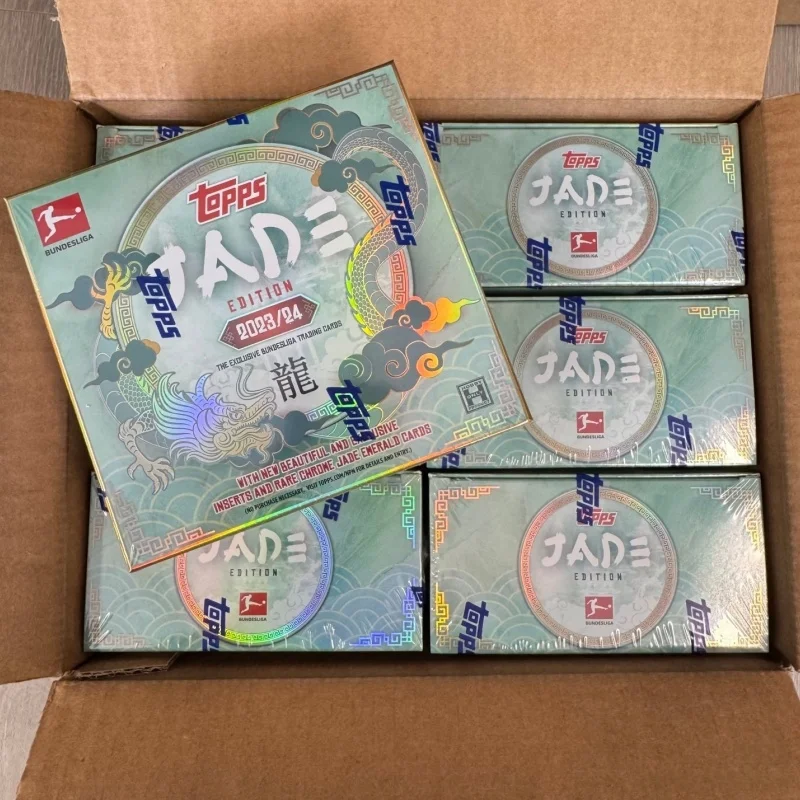 

Original Topps Chrome 2023-24 Bundesliga Soccer Jade Edition Trading Cards Limited Year Of Dragon Rare Hobby Collectible Cards