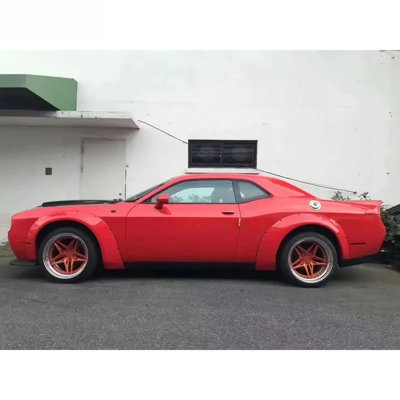 High Quality FRP Unpainted Wide Wheel Eyebrows Rear Spoiler Body Kit For Challenger Srt 2009-2016