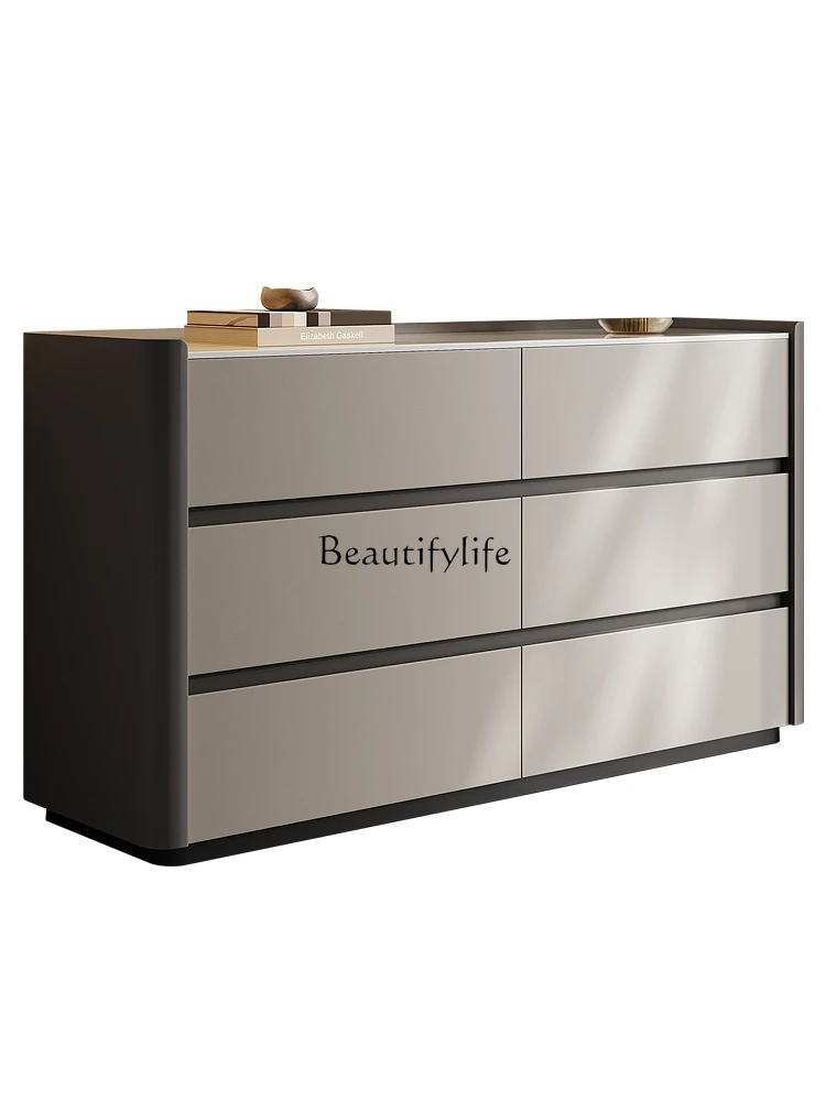 

Light Luxury Minimalist Solid Wood Chest of Six Drawers Storage Bed Tail Simple Hallway Storage Chest of Drawer