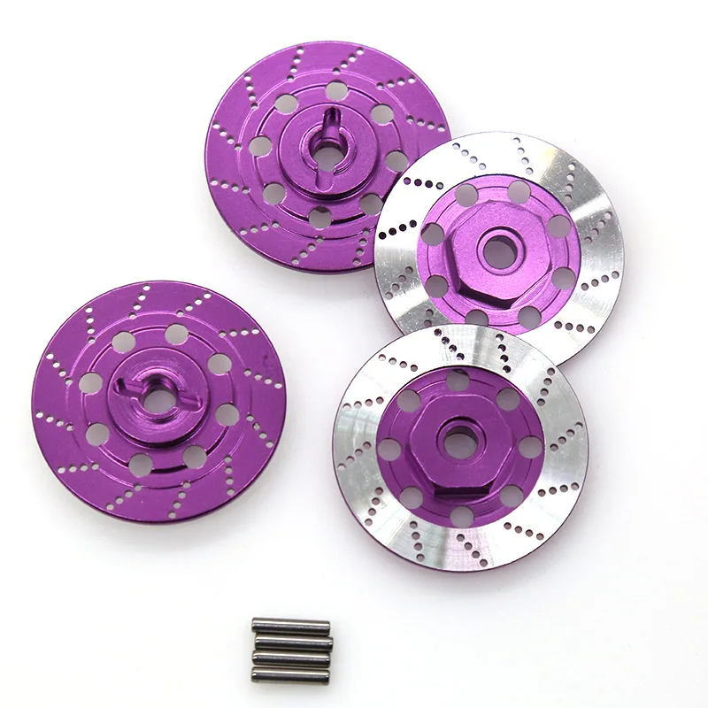 4pcs Metal Brake Disc Wheel Hex Hub Adapter 12mm for Tamiya TT01 TT02 HPI HSP 94123 Sakura D4 1/10 RC On Road Racing Car