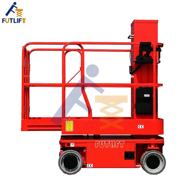 4.8m 6m Hydraulic Aerial Man lift Self Propelled  Mobile Vertical Mast Lift Platform