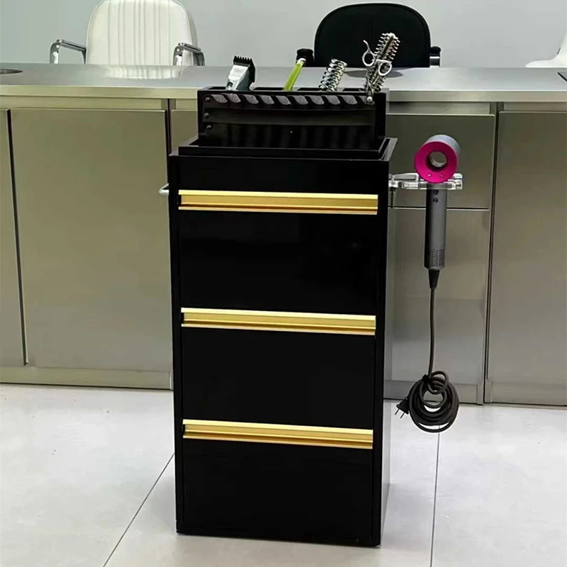 Kapperszaak Meerlaagse trolley Multifunctionele opslag Ontwerp Schoonheidssalon Taquilla Del Salón De Peluquería Salonmeubilair