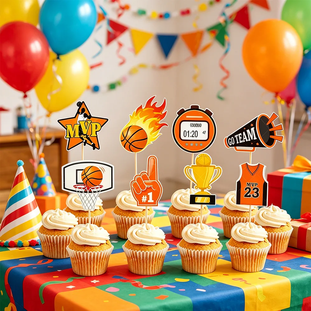 Basketball Party Decor Basketball Cake Topper Basketball Themed Birthday Decor Basketball Birthday Party Cake Topper Supplies