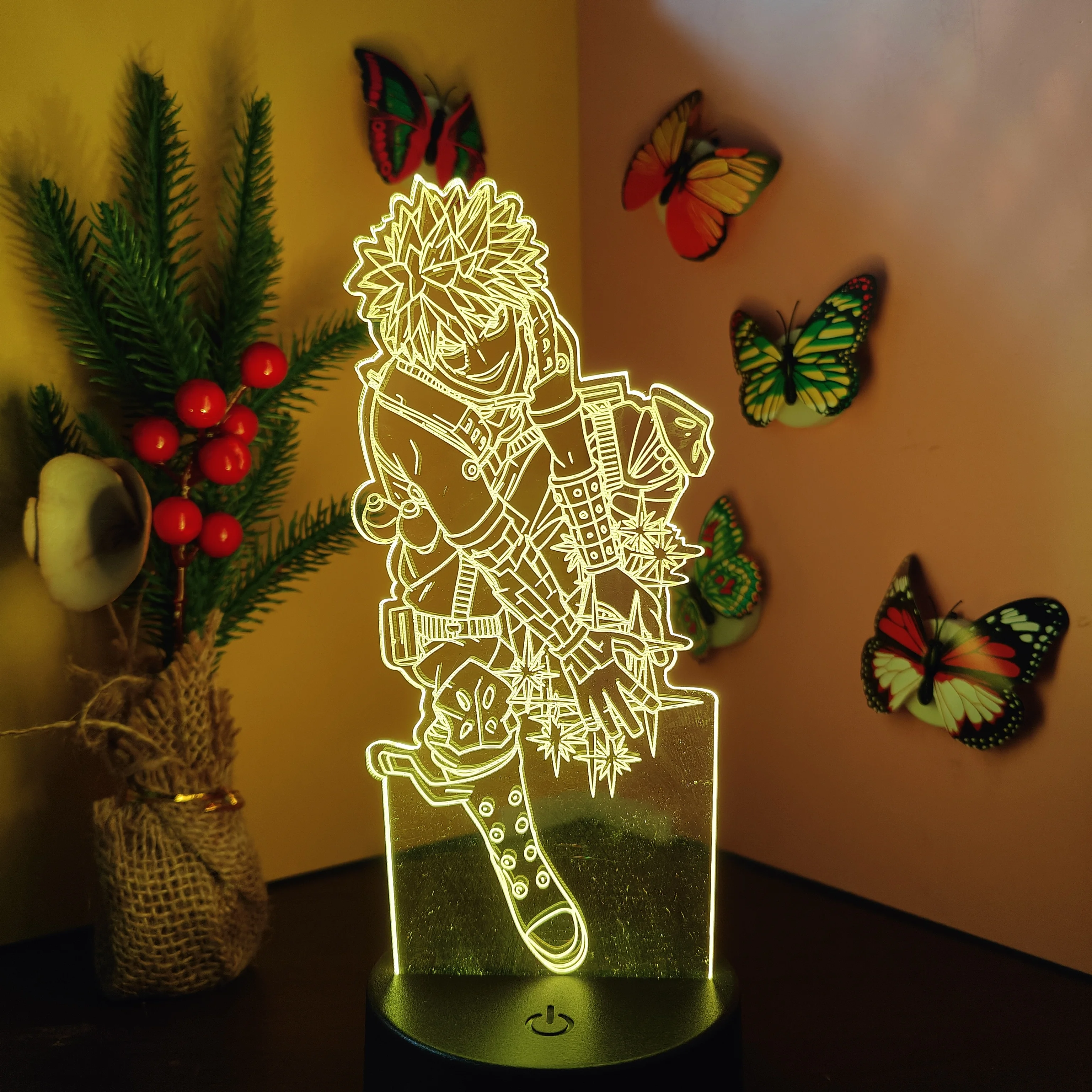 ฟิกเกอร์อนิเมะมายฮีโร่อะคาเดเมีย แม็กซิมัติก บาคุโกะ แอคชั่นฟิกเกอร์ ไฟกลางคืน LED 3 มิติ โคมไฟ โบคุ โนะ ฮีโร่ อะคาเดเมีย ของเล่นสะสม ของขวัญ