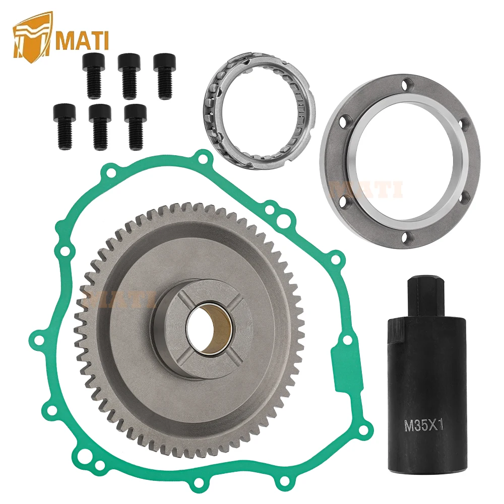 ヤマハ、1ウェイ、ギアベアリング、シール、フライホイールプラー、グリズリー350、2007-2014、ブライン350、2004-2006用のスタータースタートクラッチキット