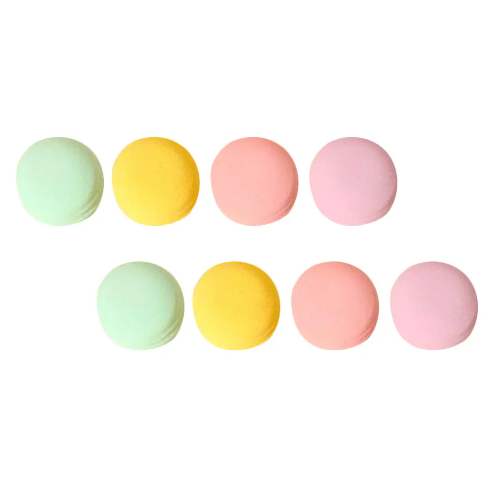 8 szt. Puszek do pudru do makijażu twarzy z rogami, gładkie puszki do aplikacji kosmetyków