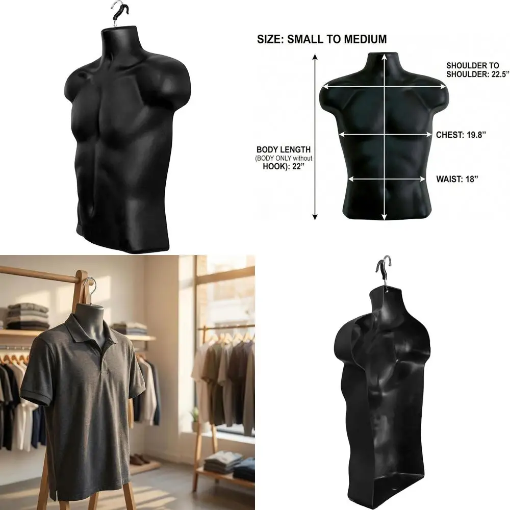 

Мужской манекен для одежды размеров S-M, с полой спиной, крючками для подвешивания, для демонстрации футболок, для использования на прилавке, для фотосъемки и дизайнерских показов