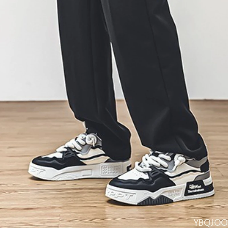 Męskie wiosenno-letnie nowe uniwersalne buty na grubej podeszwie, codzienne, płaskie, antypoślizgowe, proste, wygodne, sportowe, modne męskie buty.