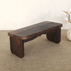 Foldable Meditation Stool Non-Slip Wooden Kneel Mat Solid Wood Stool for Meditation Practice Temple Wooden Chair