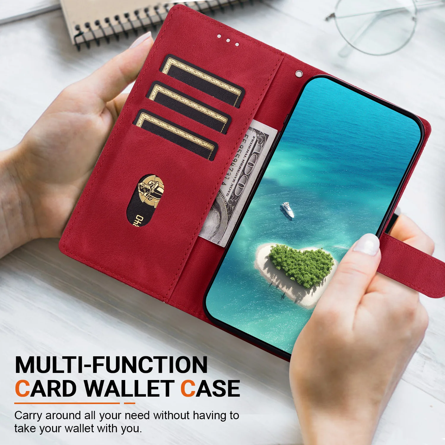 Leather Phone Case For Samsung Galaxy A07 A06 A05 A05S A04E A01 A04 A03 Core A3 A5 A9 A8 2017 2018 A6 PlusCard Slot Wallet Cover view 5