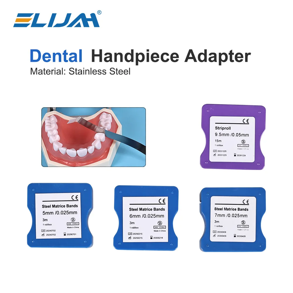 ELIJAH Dental Tofflemire Matrix Bands Edelstahl Matritzen Spanner Matrix Retainer Bands Clip Halter Zahnmedizin Material