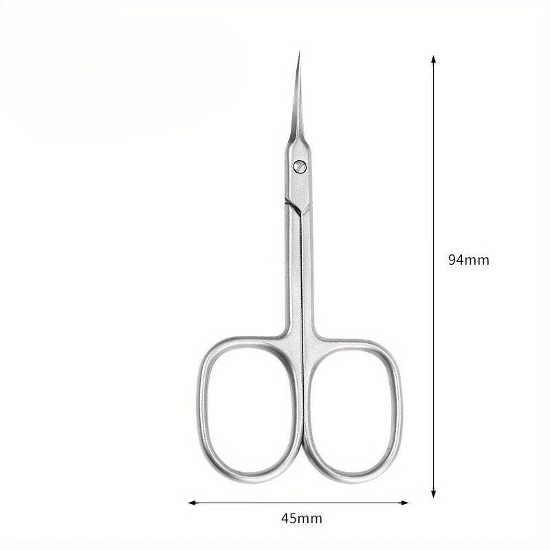 1Pc Russian Manicure Scissors Curved Tip Stainless Steel Nail Dead Skin Remover Clipper Salon Tools