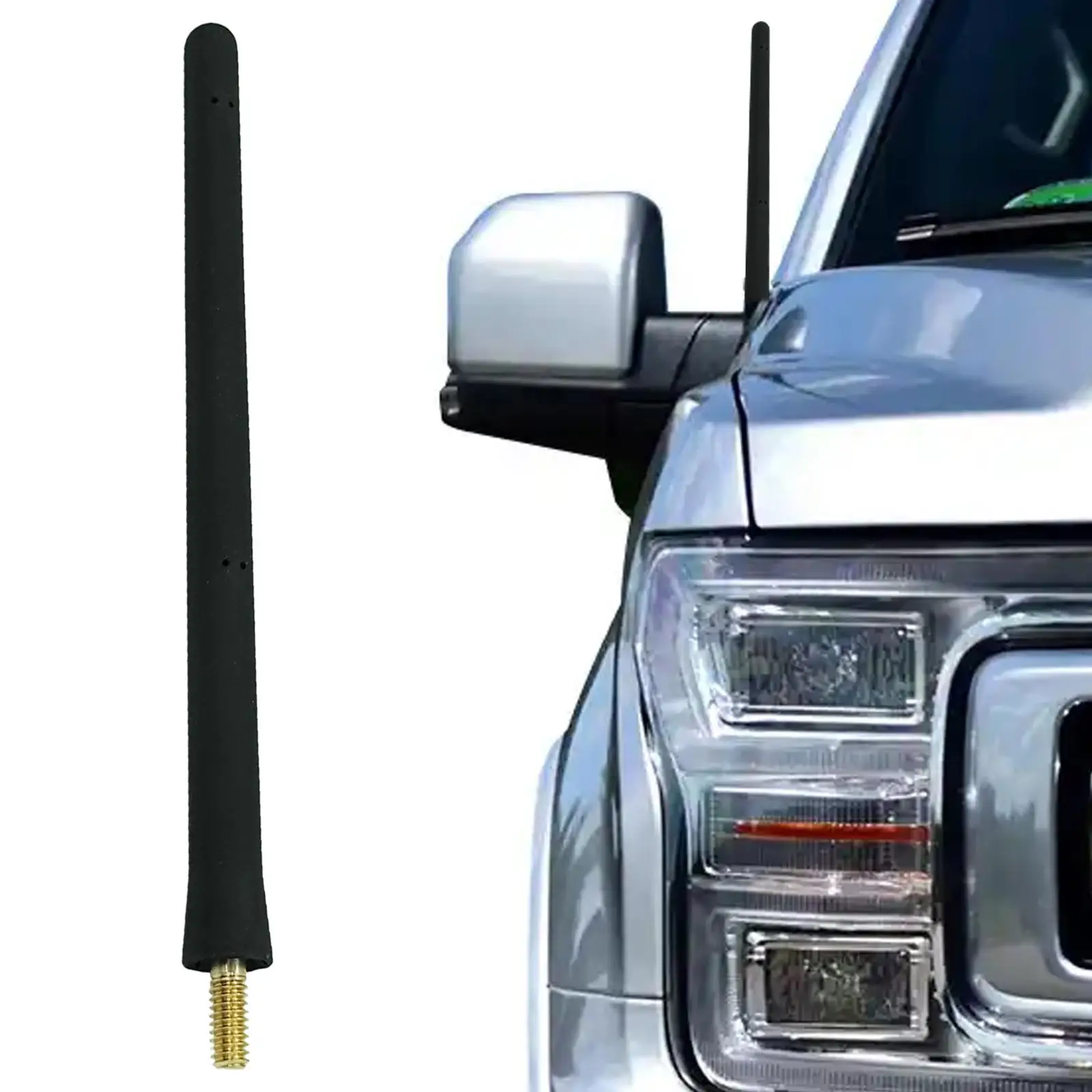 Screw Radio Short Antenna Black Mast Antenna Car Short Rod Antenna for Ford F-150 F150 Auto Parts Accessories Automobile