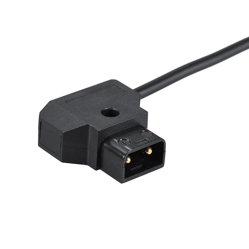 AS95 2X Coiled D-Tap 2Pin Male to DC 5.5x2.1mm Adapter Cable for V-Mount Battery DSLR Rig - Elastic Line, 1M/3.28Ft