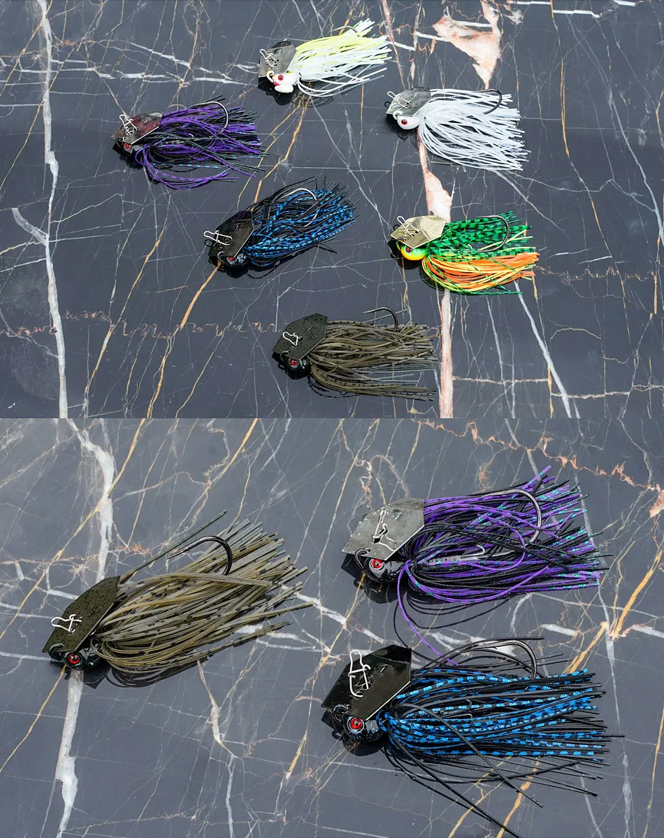 Noeby Chatterbait 10,5g 14g 21g 28g 35g Blatt Jig Nadel Stinger Haken Vibration draht Power Köder Hecht Bass Jig Angeln Köder – Detail 9