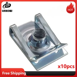 10pcs M4 M5 M6 M8 U Type Clips with Thread 4mm 5mm 6mm 8mm Reed Nuts for Car Motorcycle Scooter ATV Moped
