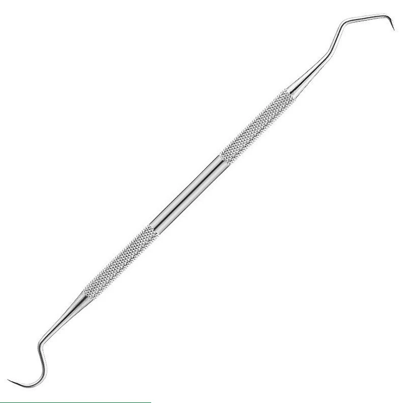 1PCS Stainless Steel Dentist Clean Tools Dental Mirror Double Probe Sickle /Hoe Tooth Cleaner Dental Tool Products Oral Care Kit