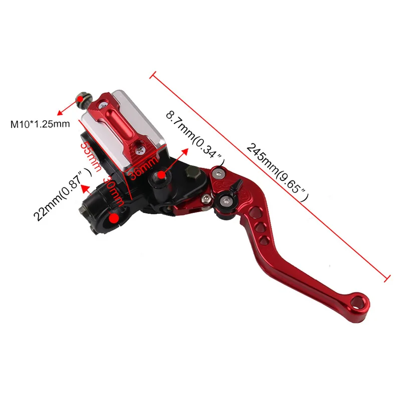 1Pair 22mm Motorcycle Roller Adjustment Brake Clutch Levers Universal CNC Motorcycle Handlebar Hydraulic Brake Pump