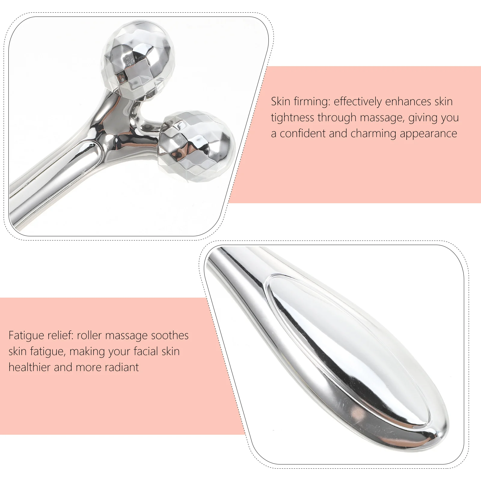 เครื่องนวดหน้าแบบลูกกลิ้งกระชับผิวหน้าเพื่อการกระชับลดอาการบวมต่อต้านริ้วรอยแห่งวัยเครื่องมือลดริ้วรอยแบบพกพา
