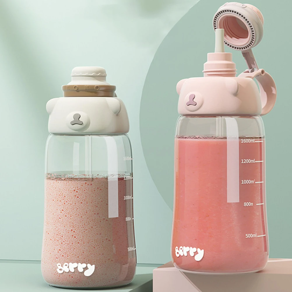 

【】Portable Water Large Capacity Eco-Friendly Plastic Straw Bottle for Sports Outdoor Cycling Running Reusable Fitness Bottle