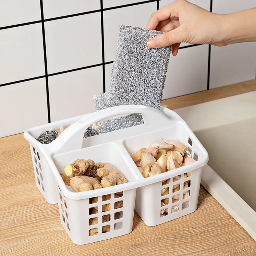 Portable Plastic Shower Basket Simple Functional Washing Basket Bath Basket For Bathroom/Toilet view 4