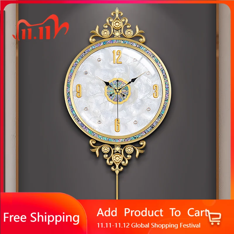 

Korean Living Room Wall Clock Luxury Simple Interior Kitchen Bathroom Aesthetic Wall Watch Design Creative Minimalist Wall Decor
