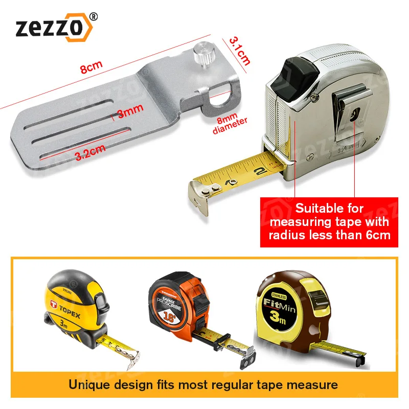 Tape Measures Fixed Clip Easy To Mark Scribing Drawing Lines Flexible Ruler Position Clamp Measuring Gauging Attachment Tools