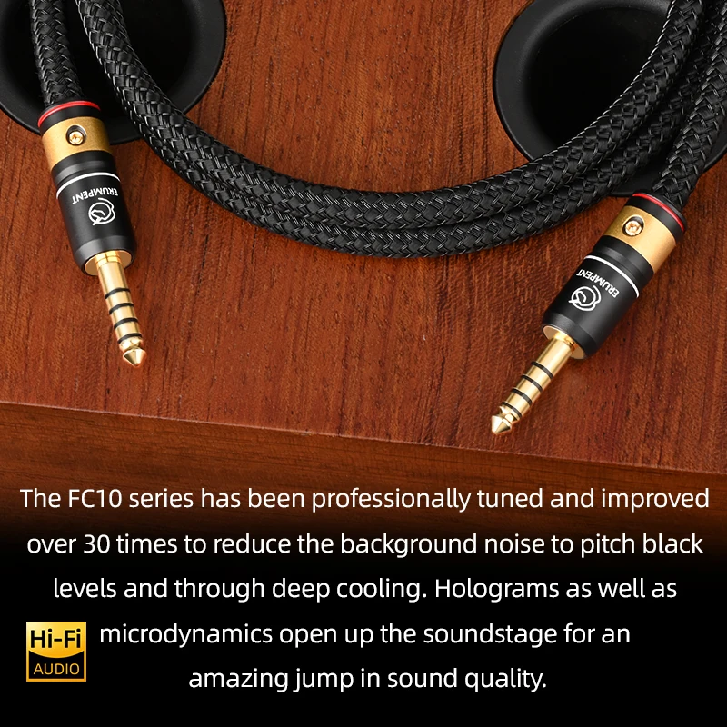 ERUMPENT 6N OCC Core HiFi 4.4 Balanced AUX Audio Cable 4.4mm Jack Male to Male Interconnect Wire for Headphone Decoder