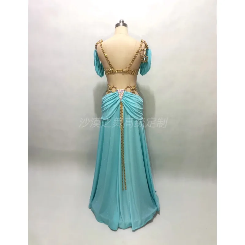 Aangepaste buikdanskleding Oosterse danskostuums Arabische prinses Prestatiekostuum BH lange rok