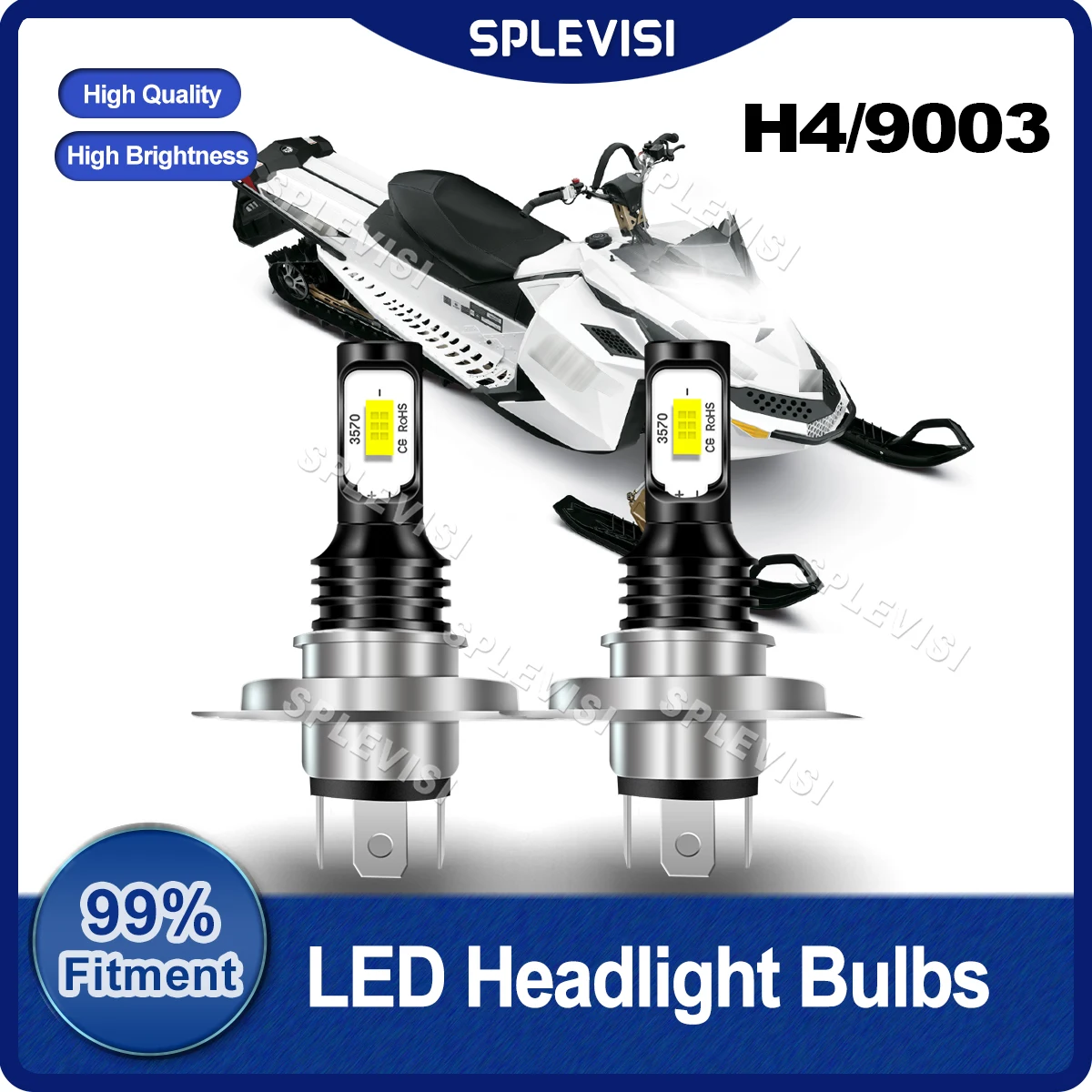 Plug And Play H4/9003 LED Headlight 70W 8000LM/Pair For Ski-Doo Renegade 550F 600 X 600 800R X 800 1200 X 1200 Replace Bulbs