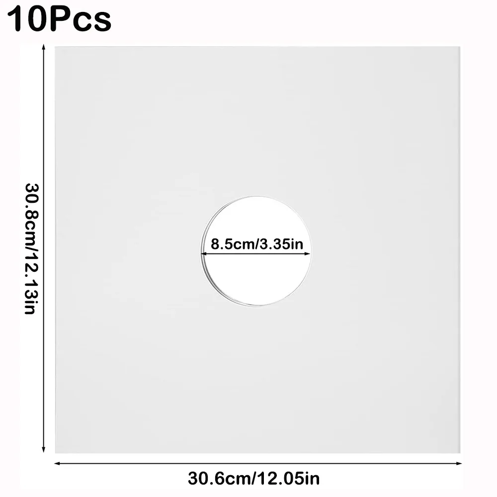 New 7/10/12 Inch Vinyl Record LP Jackets Kraft Paper White Cardboard Vinyl Record Covers Records Inner & Outer Sleeves